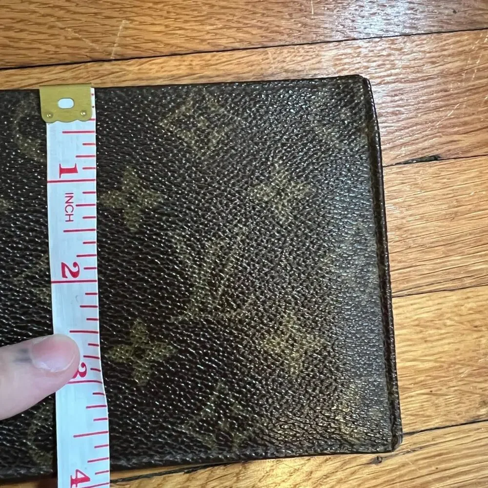 Louis Vuitton vintage canvas leather print unisex wallet brown house web - Picture 7 of 9